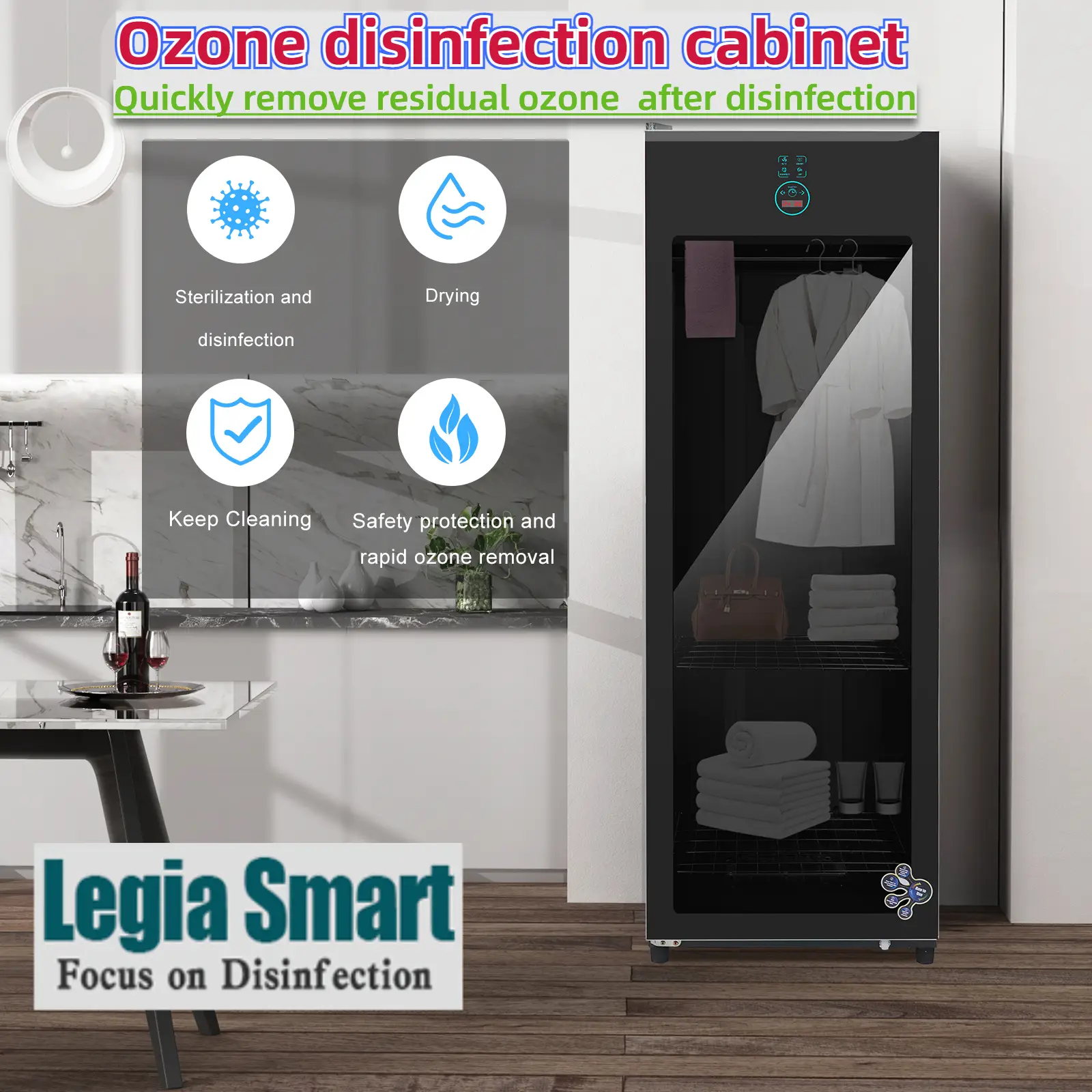 Legia Smart ZTP400L 400L UV ozone disinfection cabinet